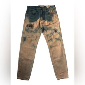 Baykan Denim Distressed Acid Wash Skinny Jeans NWOT